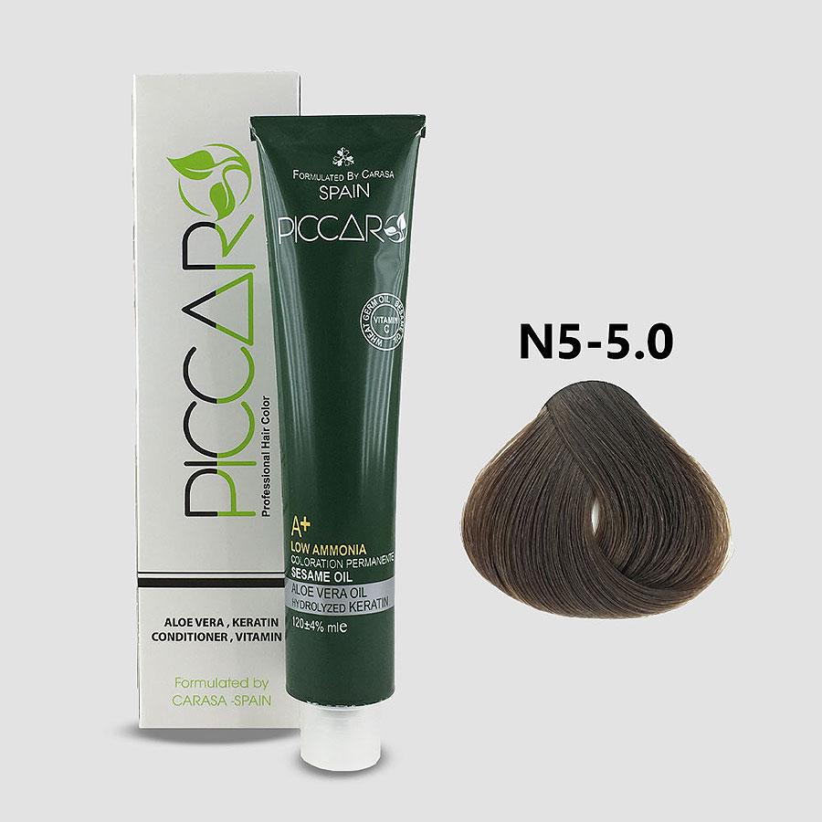 رنگ مو پیکارو شماره N5-5.0 قهوه ای روشن