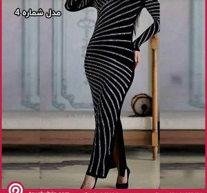 پیراهن مخمل فول نگین