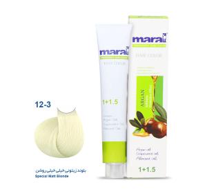 رنگ مو مارال شماره ۱۲.۳ رنگ زیتونی خیلی خیلی روشن